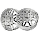 1 X CALI OFF-ROAD INVADER DUALLY 22X8.25 8-165.1 121.3 Hub -192 Offset Chrome Wheel Rim