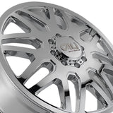 1 X CALI OFF-ROAD INVADER DUALLY 22X8.25 8-210 154.2 Hub -192 Offset Chrome Wheel Rim