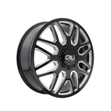 1 X CALI OFF-ROAD INVADER DUALLY 22X8.25 8-165.1 121.3 Hub -232 Offset Black Wheel Rim