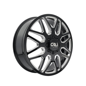 1 X CALI OFF-ROAD INVADER DUALLY 22X8.25 8-165.1 121.3 Hub -192 Offset Black Wheel Rim