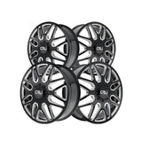 1 X CALI OFF-ROAD INVADER DUALLY 22X8.25 8-165.1 121.3 Hub -192 Offset Black Wheel Rim