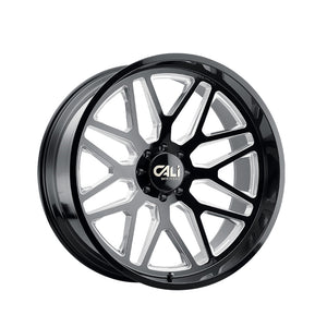 1 X CALI OFF-ROAD INVADER 20X10 8-170 125.2 Hub -25 Offset Black Wheel Rim