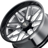 1 X CALI OFF-ROAD INVADER 22X12 8-165.1 125.2 Hub -51 Offset Black Wheel Rim