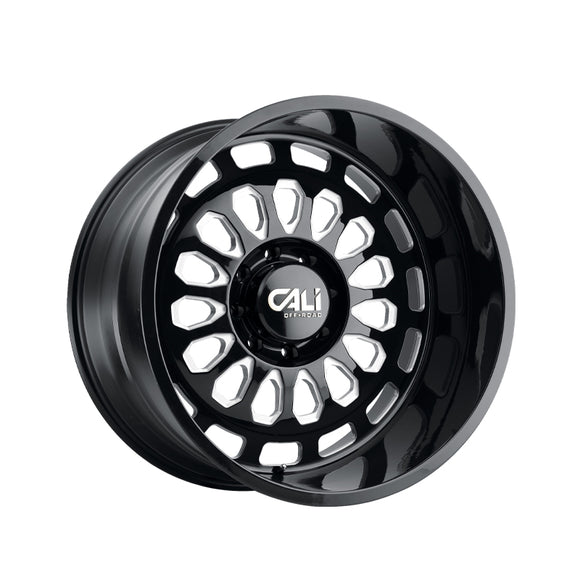 1 X CALI OFF-ROAD PARADOX 24X14 6-139.7 106 Hub -76 Offset Black Wheel Rim