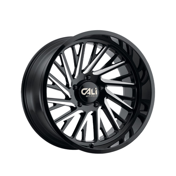 1 X CALI OFF-ROAD PURGE 24X14 6-135 87.1 Hub -76 Offset Black Wheel Rim