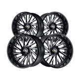1 X CALI OFF-ROAD PURGE 20X10 8-165.1 125.2 Hub -25 Offset Black Wheel Rim