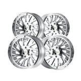 1 X CALI OFF-ROAD PURGE 20X12 8-165.1 125.2 Hub -51 Offset Silver Wheel Rim