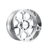 1 X CALI OFF-ROAD SEVENFOLD 20X10 8-170 130.8 Hub -25 Offset Silver Wheel Rim