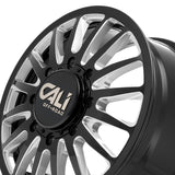 1 X CALI OFF-ROAD SUMMIT DUALLY 22X8.25 8-200 142 Hub 115 Offset Black Wheel Rim