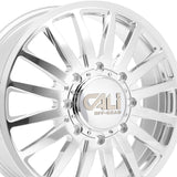 1 X CALI OFF-ROAD SUMMIT DUALLY 22X8.25 8-165.1 121.3 Hub -192 Offset Silver Wheel Rim