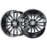 1 X CALI OFF-ROAD SUMMIT 24X14 8-180 124.1 Hub -76 Offset Black Wheel Rim