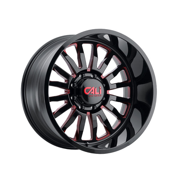 1 X CALI OFF-ROAD SUMMIT 22X12 8-180 124.1 Hub -51 Offset Black Wheel Rim