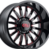 1 X CALI OFF-ROAD SUMMIT 22X12 8-180 124.1 Hub -51 Offset Black Wheel Rim