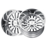 1 X CALI OFF-ROAD SUMMIT 24X14 8-165.1 125.2 Hub -76 Offset Silver Wheel Rim