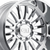 1 X CALI OFF-ROAD SUMMIT 24X14 8-165.1 125.2 Hub -76 Offset Silver Wheel Rim