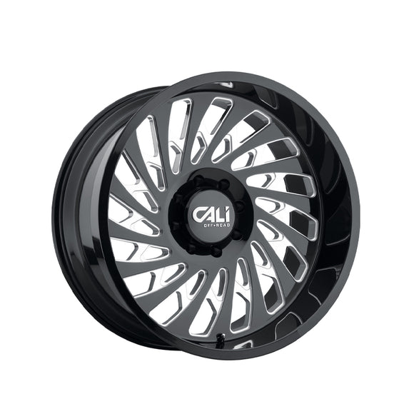 1 X CALI OFF-ROAD SWITCHBACK 20X12 6-135 87.1 Hub -51 Offset Black Wheel Rim