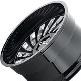 1 X CALI OFF-ROAD SWITCHBACK 20X12 6-135 87.1 Hub -51 Offset Black Wheel Rim