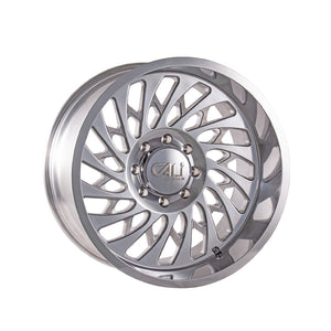 1 X CALI OFF-ROAD SWITCHBACK 20X12 6-135 87.1 Hub -51 Offset Silver Wheel Rim