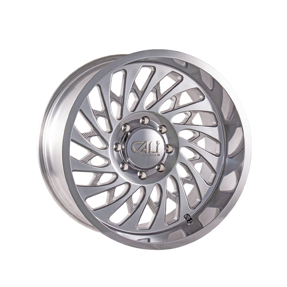 1 X CALI OFF-ROAD SWITCHBACK 20X12 6-135 87.1 Hub -51 Offset Silver Wheel Rim