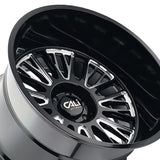 1 X CALI OFF-ROAD VERTEX 26X14 8x165.1 125.2 Hub -76 Offset Black Milled Wheel Rim