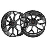 1 X Cavallo CLV-22 Gloss Black & Milled 22X8.5 5x114.3/5x120 74.1 Hub 38 Offset Black Wheel Rim