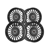 1 X Cavallo CLV-32 Gloss Black & Machined 22X8.5 5x114.3/5x120 74.1 Hub 38 Offset Black Wheel Rim