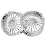 1 X Cavallo CLV-32 Nano Chrome 22X8.5 5x112/5x114.3 74.1 Hub 38 Offset Chrome Wheel Rim