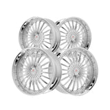 1 X Cavallo CLV-32 Nano Chrome 22X8.5 5x112/5x114.3 74.1 Hub 38 Offset Chrome Wheel Rim