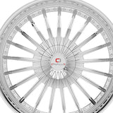 1 X Cavallo CLV-32 Nano Chrome 22X8.5 5x112/5x114.3 74.1 Hub 38 Offset Chrome Wheel Rim
