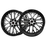 1 X Cavallo CLV-33 Gloss Black & Machined 22X8.5 5x112/5x114.3 74.1 Hub 38 Offset Black Wheel Rim