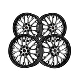 1 X Cavallo CLV-33 Gloss Black & Machined 22X8.5 5x112/5x114.3 74.1 Hub 38 Offset Black Wheel Rim