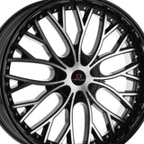 1 X Cavallo CLV-33 Gloss Black & Machined 22X8.5 5x114.3/5x120 74.1 Hub 38 Offset Black Wheel Rim