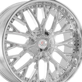 1 X Cavallo CLV-33 Nano Chrome 22X9.5 5x115/5x120 74.1 Hub 15 Offset Chrome Wheel Rim