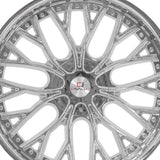 1 X Cavallo CLV-33 Nano Chrome 22X9.5 5x115/5x120 74.1 Hub 15 Offset Chrome Wheel Rim