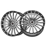 1 X Cavallo CLV-34 Gloss Black & Machined 22X8.5 5x112/5x114.3 74.1 Hub 38 Offset Black Wheel Rim