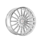 1 X Cavallo CLV-34 Nano Chrome 22X8.5 5x112/5x114.3 74.1 Hub 38 Offset Chrome Wheel Rim