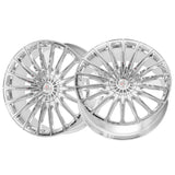 1 X Cavallo CLV-34 Nano Chrome 22X8.5 5x112/5x114.3 74.1 Hub 38 Offset Chrome Wheel Rim