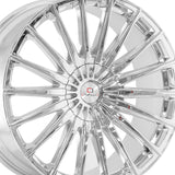 1 X Cavallo CLV-34 Nano Chrome 20X8.5 5x114.3/5x120 74.1 Hub 35 Offset Chrome Wheel Rim