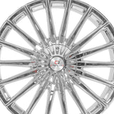 1 X Cavallo CLV-34 Nano Chrome 22X8.5 5x112/5x114.3 74.1 Hub 38 Offset Chrome Wheel Rim