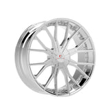 1 X Cavallo CLV-36 Nano Chrome 24X9 5x115/5x120 78.1 Hub 18 Offset Chrome Wheel Rim