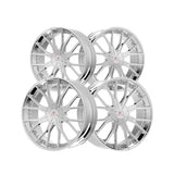 1 X Cavallo CLV-36 Nano Chrome 22X8.5 5x112/5x114.3 74.1 Hub 38 Offset Chrome Wheel Rim