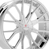 1 X Cavallo CLV-36 Nano Chrome 24X9 5x115/5x120 78.1 Hub 18 Offset Chrome Wheel Rim