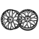 1 X Cavallo CLV-37 Gloss Black & Machined 18X8 4x100/4x114.3 74.1 Hub 35 Offset Black Wheel Rim