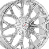 1 X Cavallo CLV-37 Nano Chrome 22X9.5 5x115/5x120 74.1 Hub 15 Offset Chrome Wheel Rim