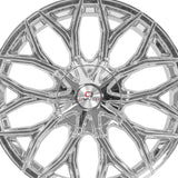 1 X Cavallo CLV-37 Nano Chrome 18X8 5x114.3/5x120 74.1 Hub 35 Offset Chrome Wheel Rim