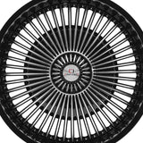 1 X Cavallo CLV-41 Gloss Black & Machined 22X8.5 5x112/5x114.3 74.1 Hub 38 Offset Black Wheel Rim