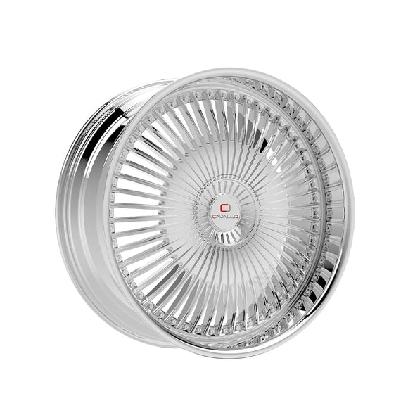 1 X Cavallo CLV-41 Nano Chrome 18X8 4x100/4x114.3 74.1 Hub 35 Offset Chrome Wheel Rim