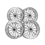 1 X Cavallo CLV-42 Nano Chrome 22X8.5 5x112/5x114.3 74.1 Hub 38 Offset Chrome Wheel Rim