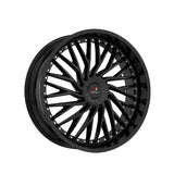 1 X Cavallo CLV-43 Gloss Black 22X8.5 5x112/5x114.3 74.1 Hub 38 Offset Black Wheel Rim