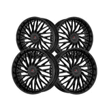 1 X Cavallo CLV-43 Gloss Black 22X9.5 6x135/6x139.7 108 Hub 25 Offset Black Wheel Rim